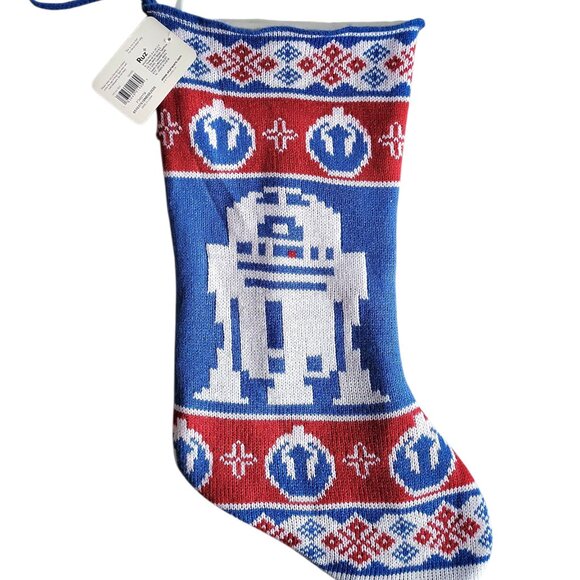 Disney Star Wars R2-D2 18" Knit Christmas Stocking by Ruz NWT Holiday Decor - Picture 3 of 4